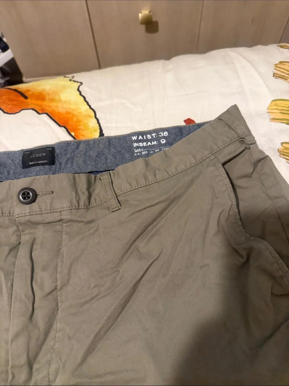 J. Crew 9” Stretch Chino Short - Size 38